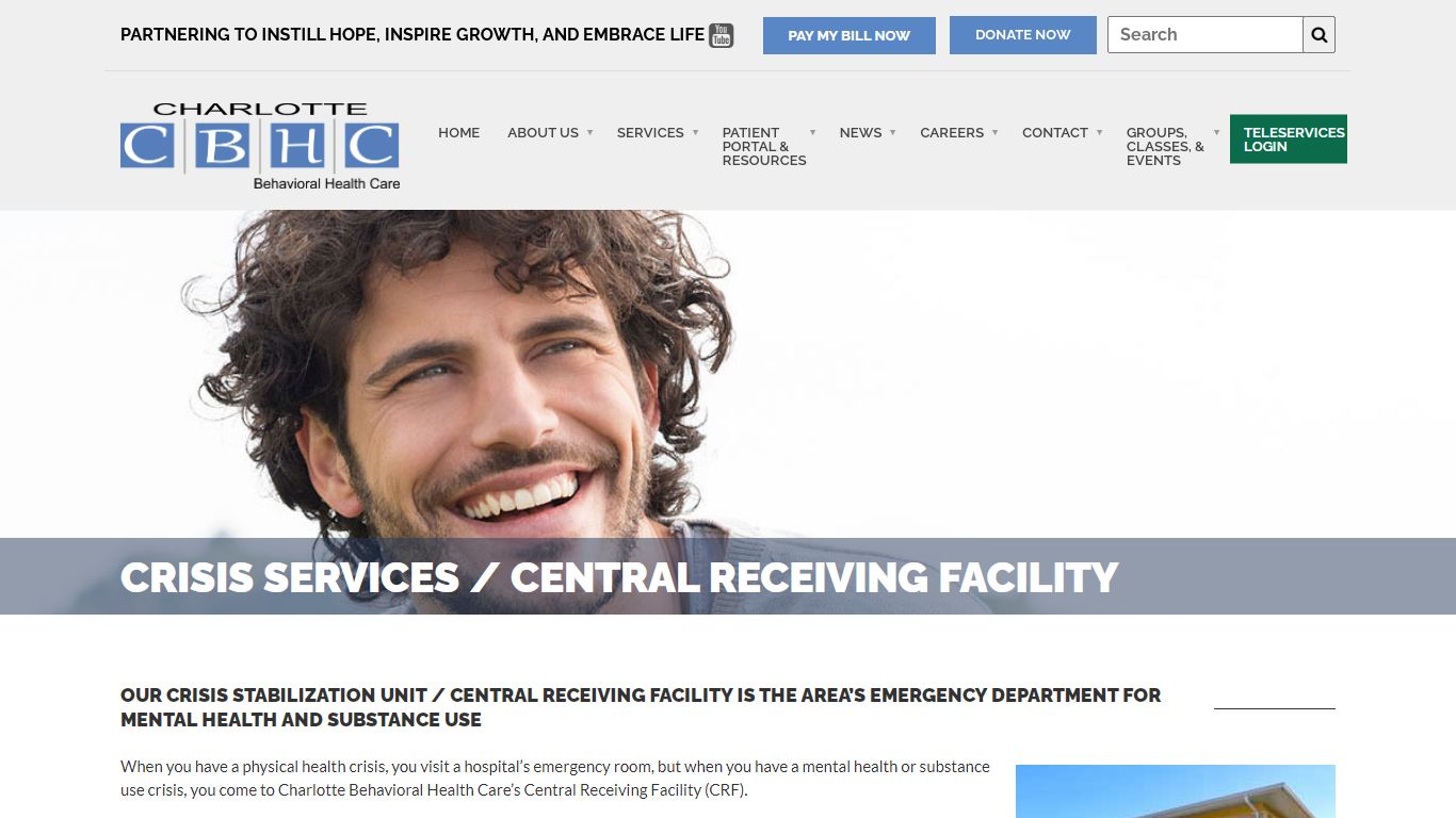 Crisis Services / Central Receiving Facility | Charlotte Behavioral