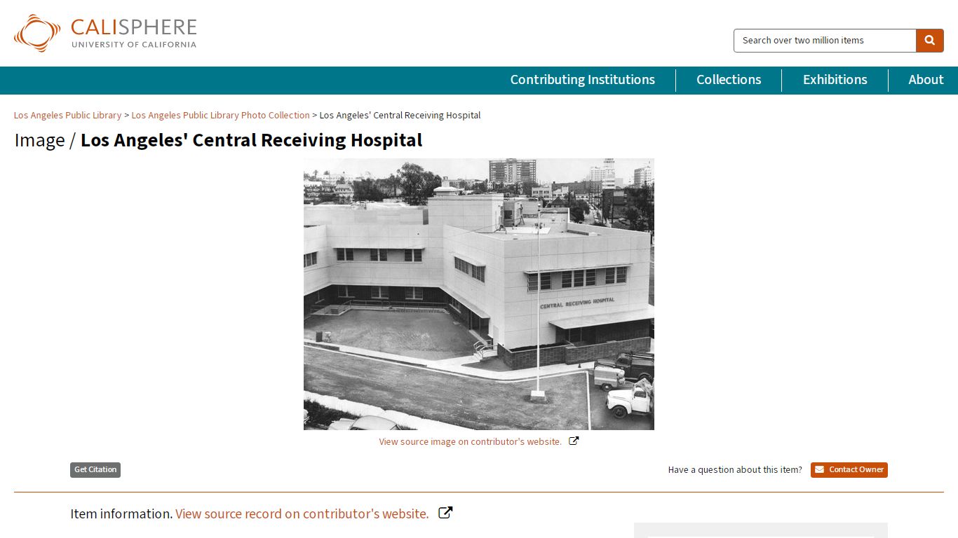 Los Angeles' Central Receiving Hospital — Calisphere