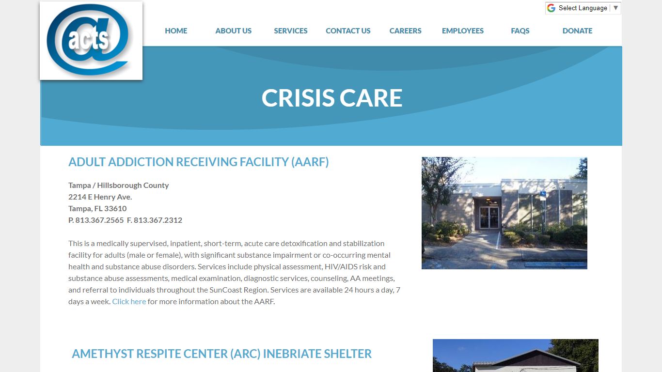 Crisis Care - AGENCY FOR COMMUNITY TREATMENT SERVICES, INC.